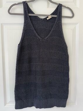 Ana Women’s Navy Knit V-Neck Tank Top
